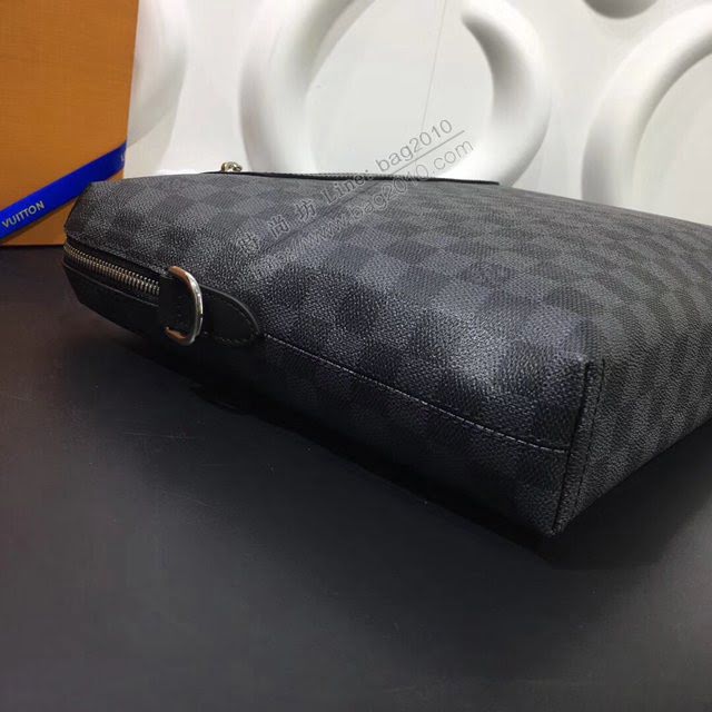 lv新款包包 路易威登Porte-Documents Jour公事包 Damier Cobalt帆布 lv時尚商務男士公事包  ydh3896